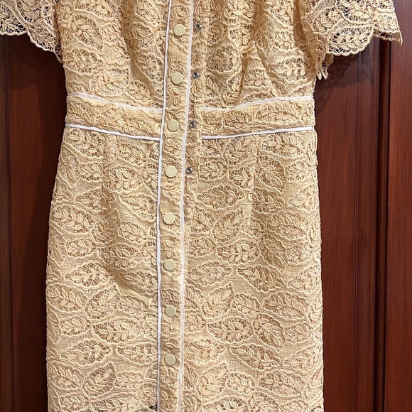 RTW BRAND NEW SANDRO LACE DRESS SIZE US 36 COCKTAIL SHORT SLEEVE PARTY DRESS - Picture 4 of 6